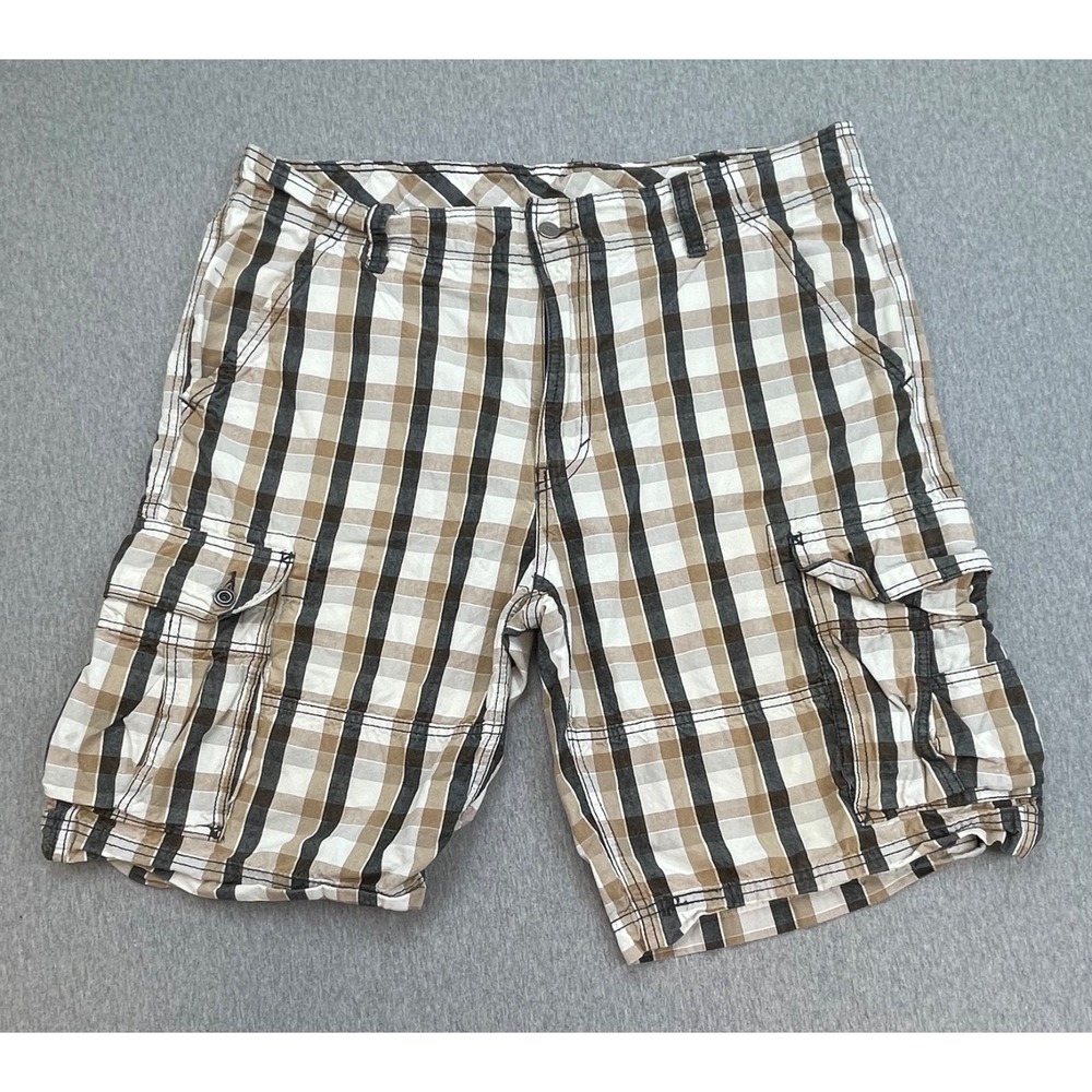Levis Shorts Mens 38 Plaid 100% Cotton Cargo 11" Inseam